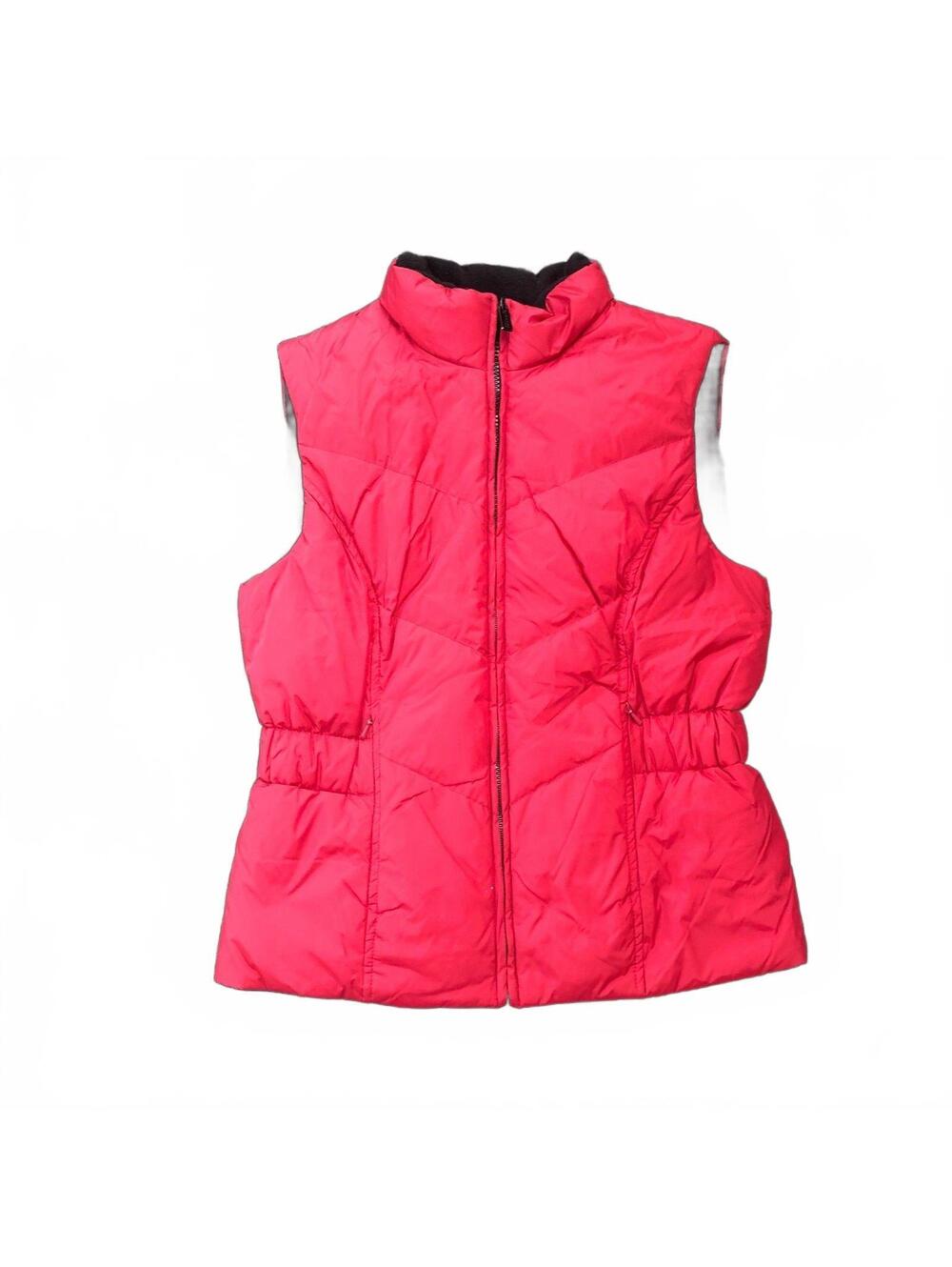Express Women's Red Puffer Vest Sleeveless Jacket